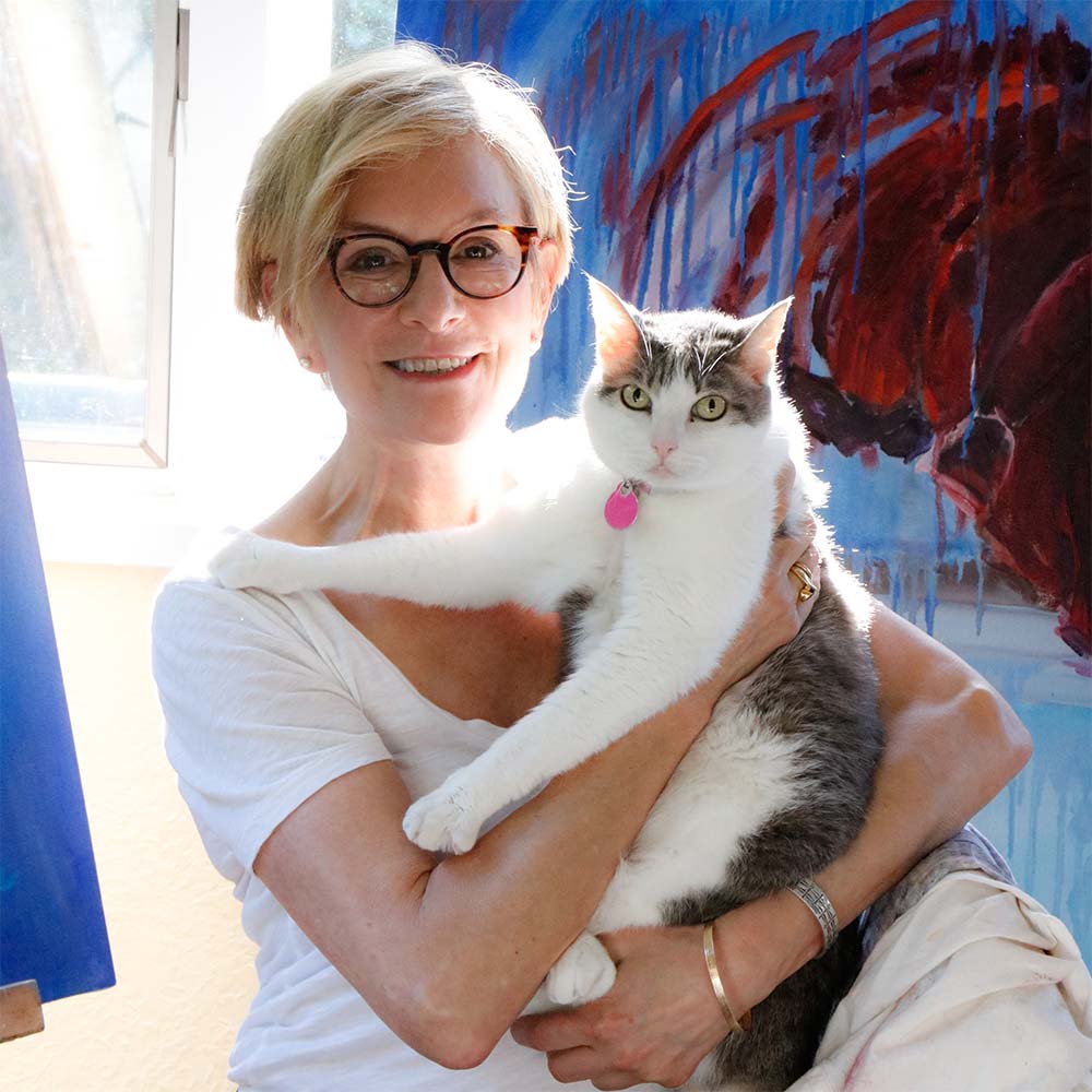 Photo of Quinne and Cachilla Ruth the cat